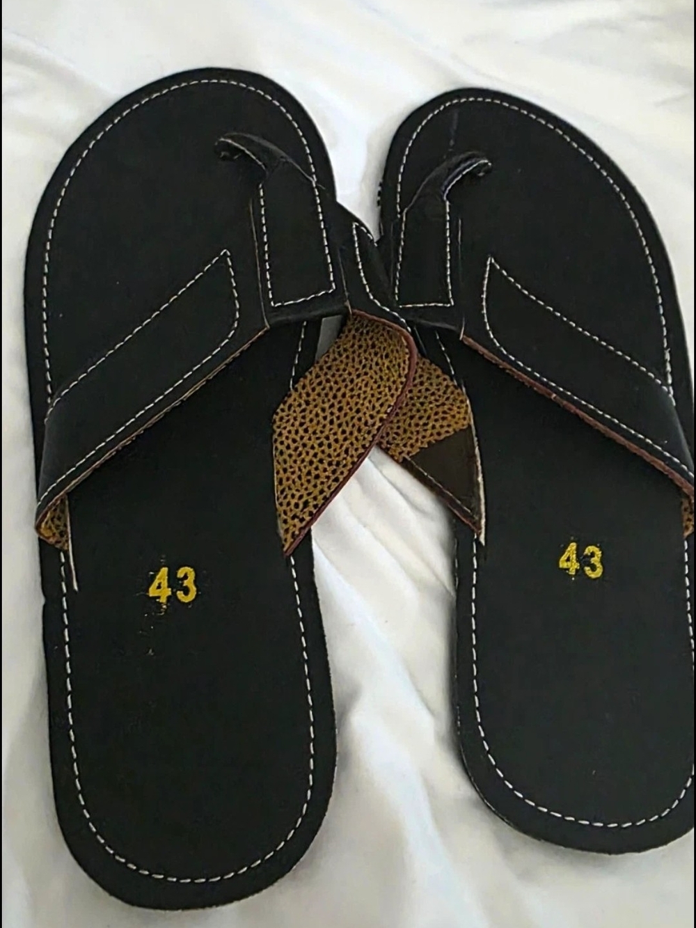 Authentic Handmade Maasai Leather Sandals Purchased in Kenya (EU 43 / US 10)